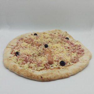Pizza Pernil dolç/frankfurt i formatge